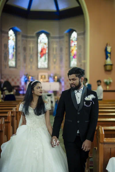 Couple portrait in beautiful light at a Dublin wedding