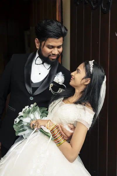 Wedding day candid moment at a Dublin wedding
